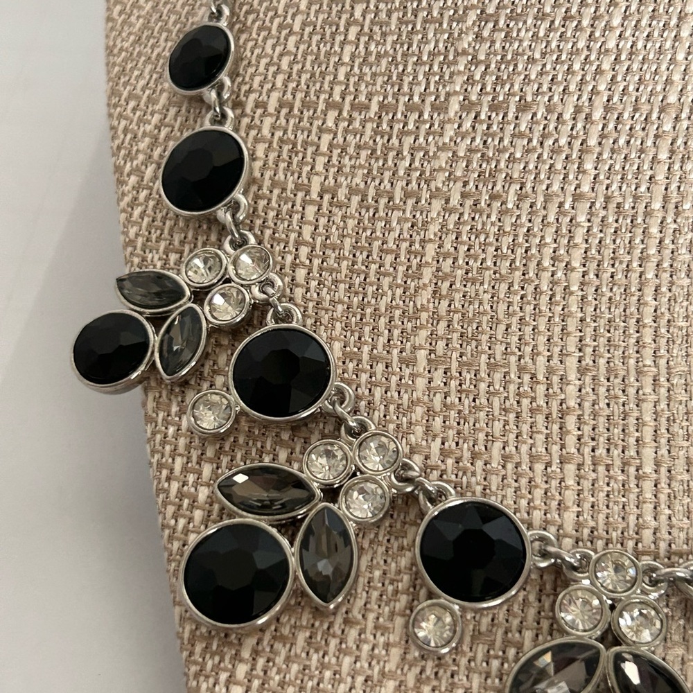 Liz Claiborne Black and Silver Statement Necklace (4) - Picture 3 of 6